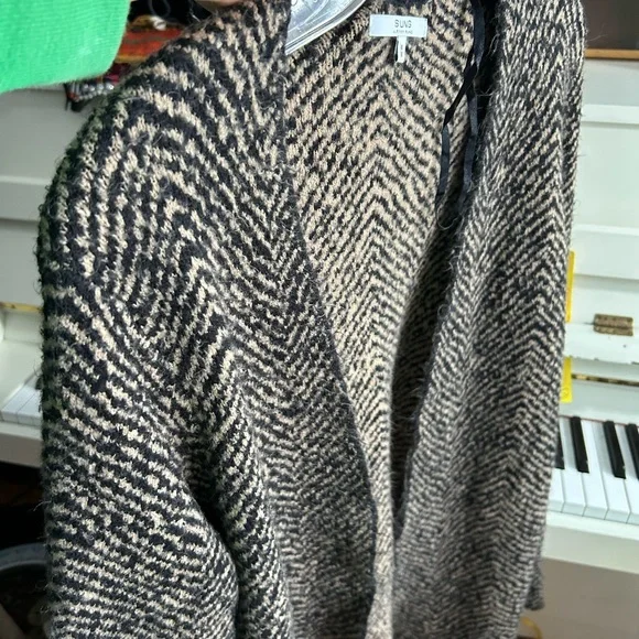 ALFRED SUNG Black and Tan Cardigan Medium - Picture 11 of 13